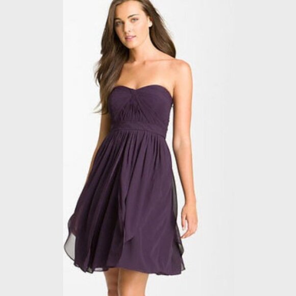 Jenny Yoo Women's Keira Convertible Chiffon Bridesmaid Dress - 10 - Picture 1 of 6